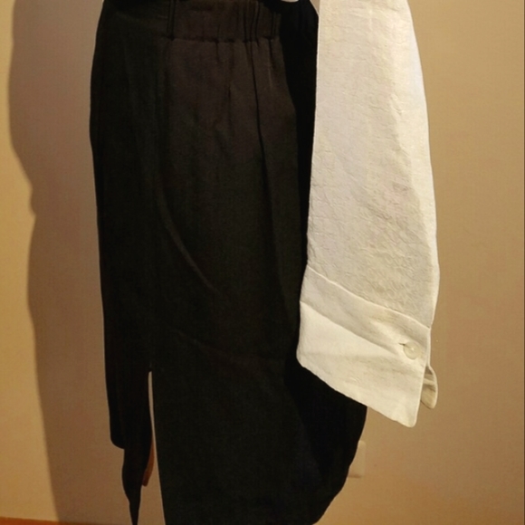 Cache by Crisione Black Front Slit Lined Vintage Skirt - Picture 7 of 9